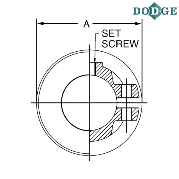 010028 DODGE - 2 7/16 SOLID IRON COLLAR