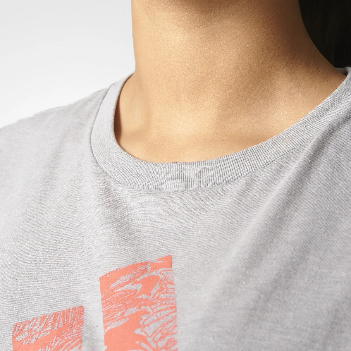 Adidas Originals Women's Graphic Athletic Tank Top Medium Grey Heather/Coral
