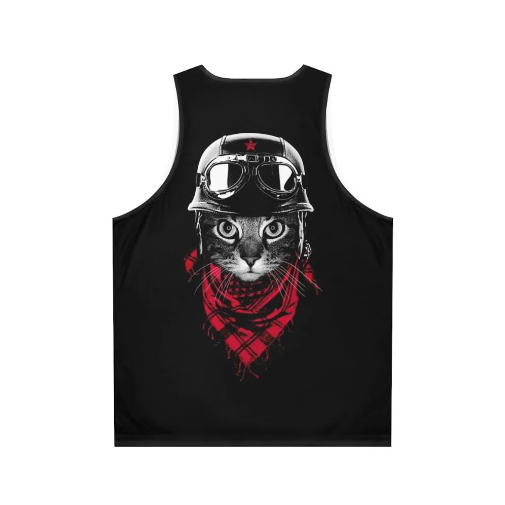 Adventurer Cat Unisex Tank Top | Cute Animal Graphics