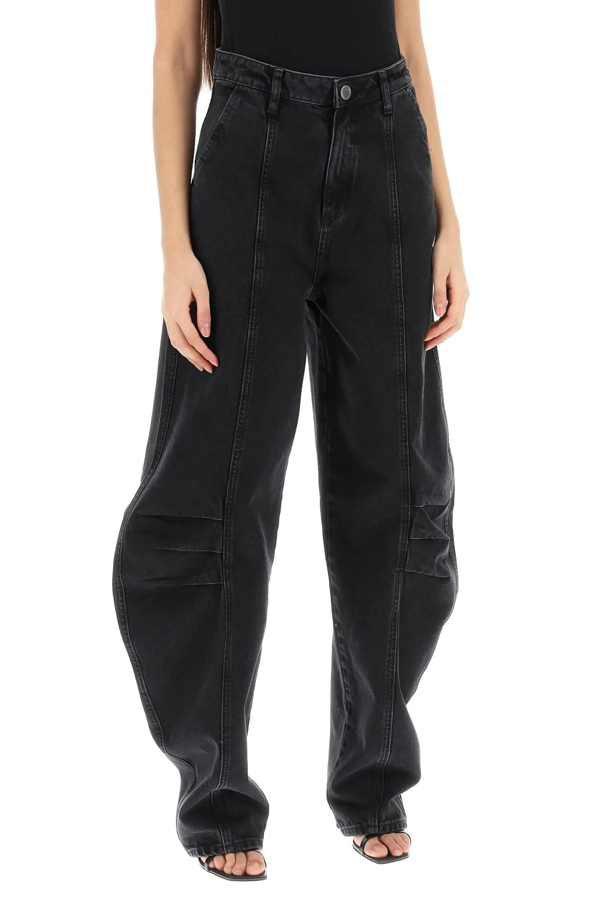 baggy jeans with curved leg