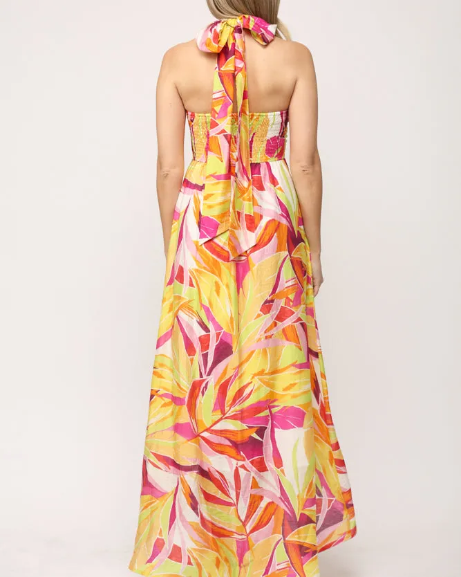 Beach In Hawaii Maxi Silk Dress