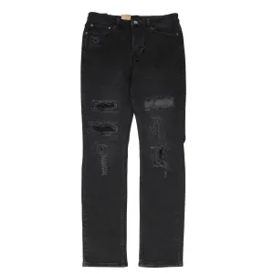Black Chitch Ether Trashed Patched Distressed Denim