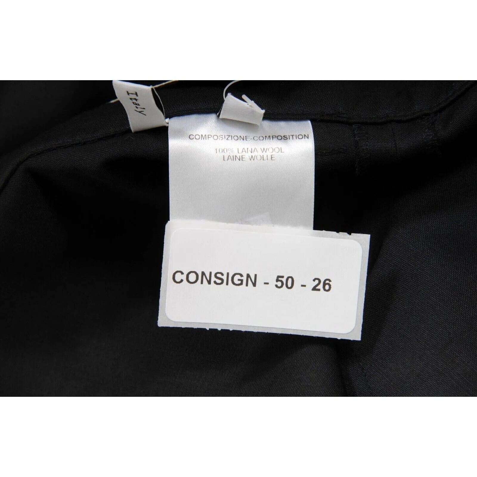 Black Wool Jeans Trousers