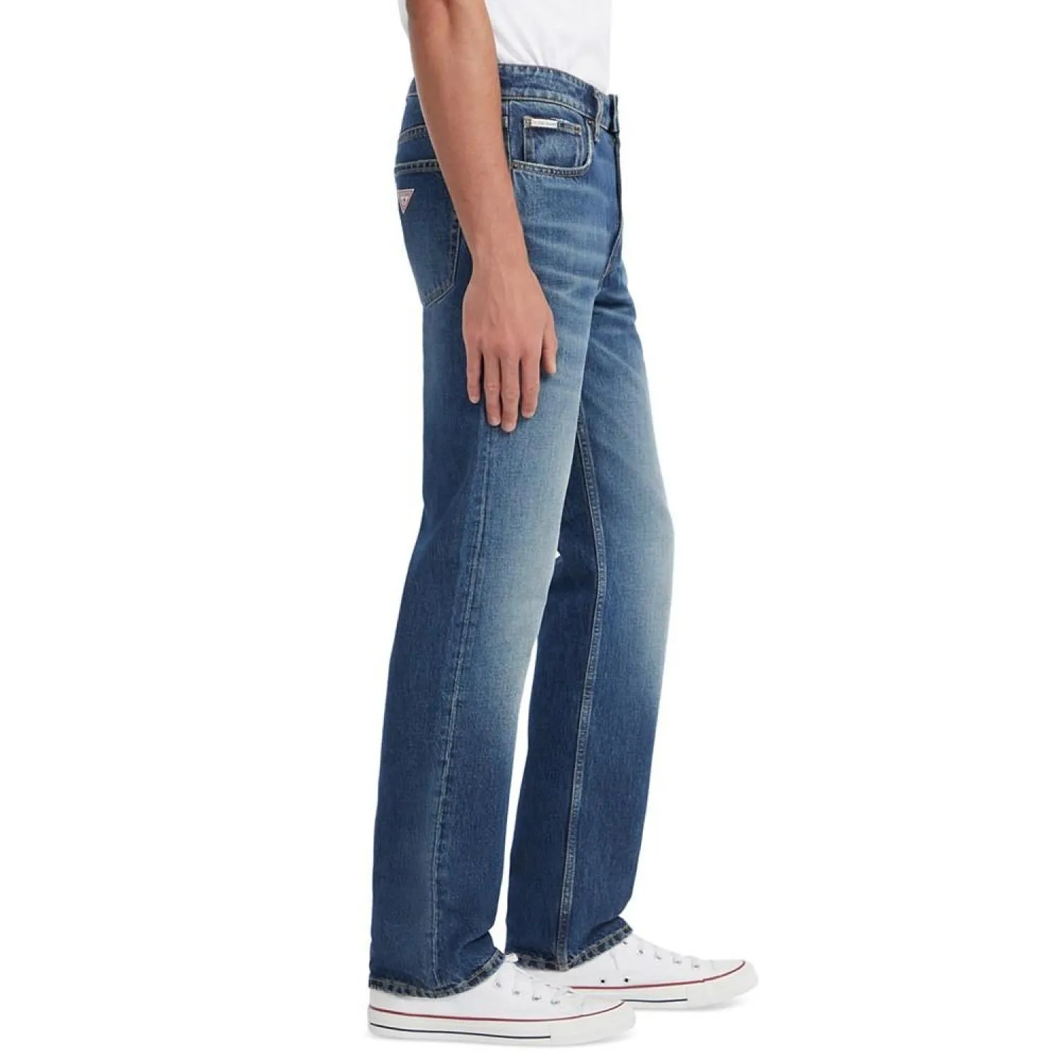 by GUESS Men's Straight-Fit Medium-Wash Jeans