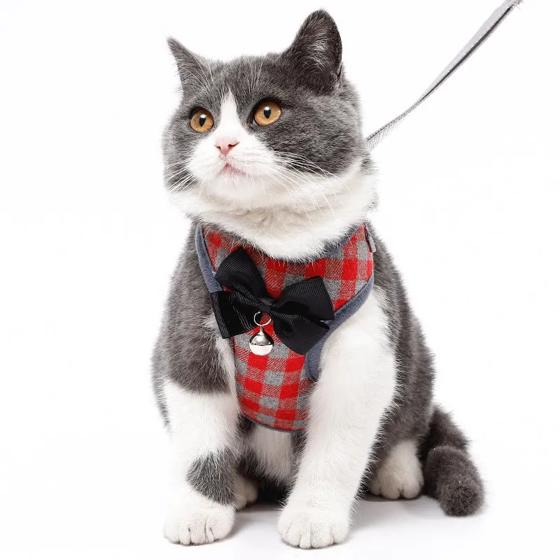 Checkered Small Dog Vest Harness