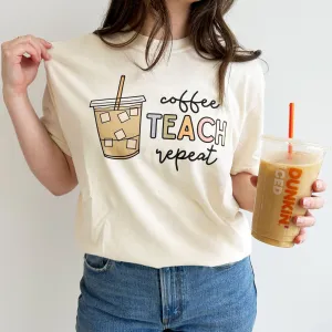 Coffee, Teach, Repeat Comfort Colors T-Shirt