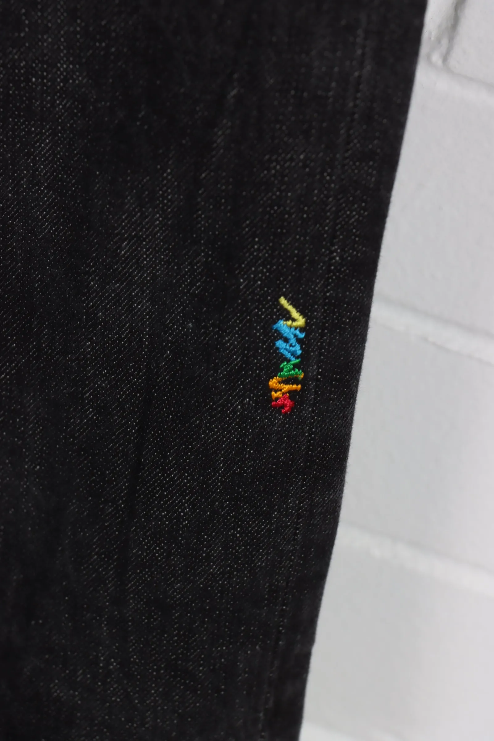 COOGI Embroidered Colourful Pockets Dark Wash Y2K Jeans (38x34)