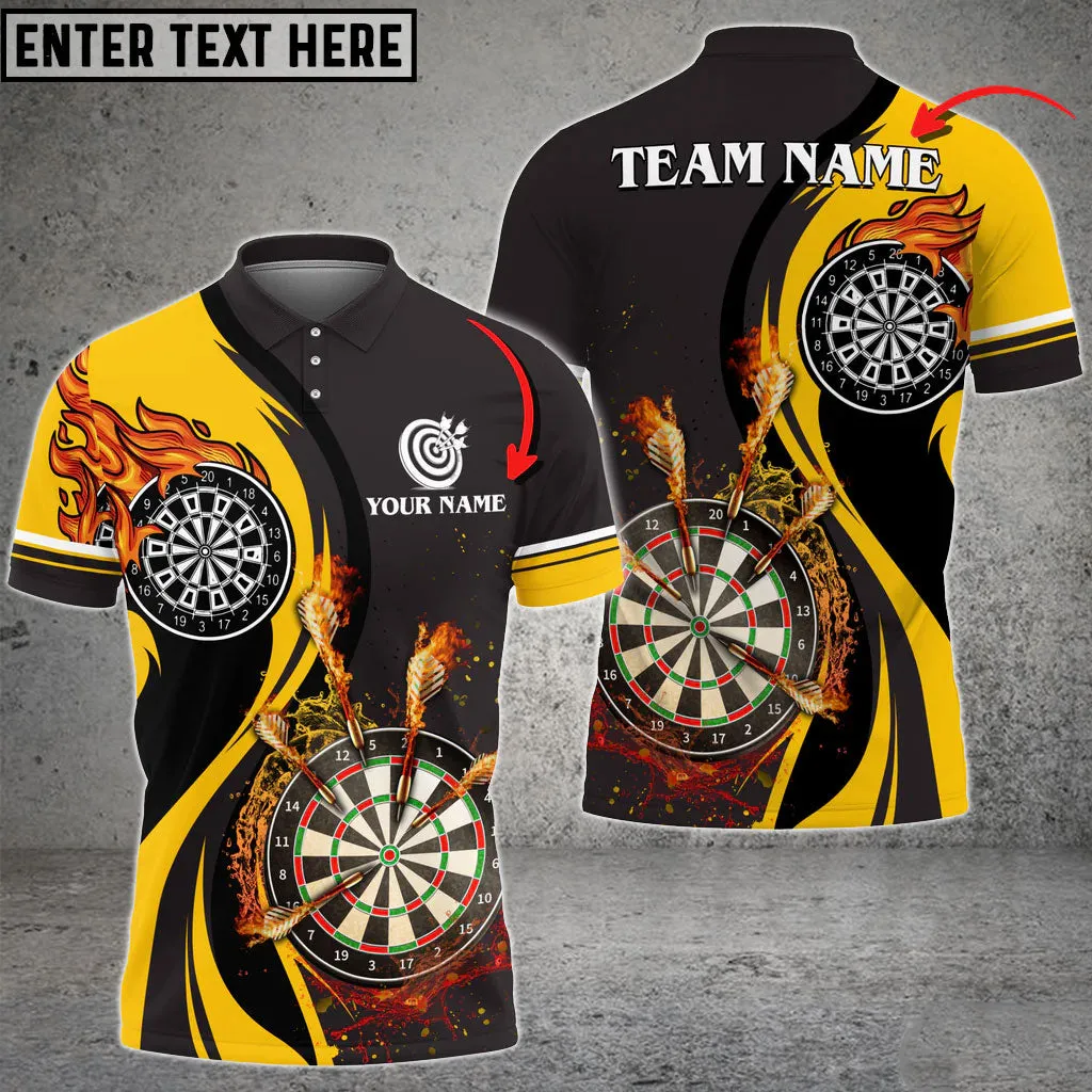 Coolspod Dart Fire Personalized Name, Multicolor Dart Team Name 3D Polo Shirt