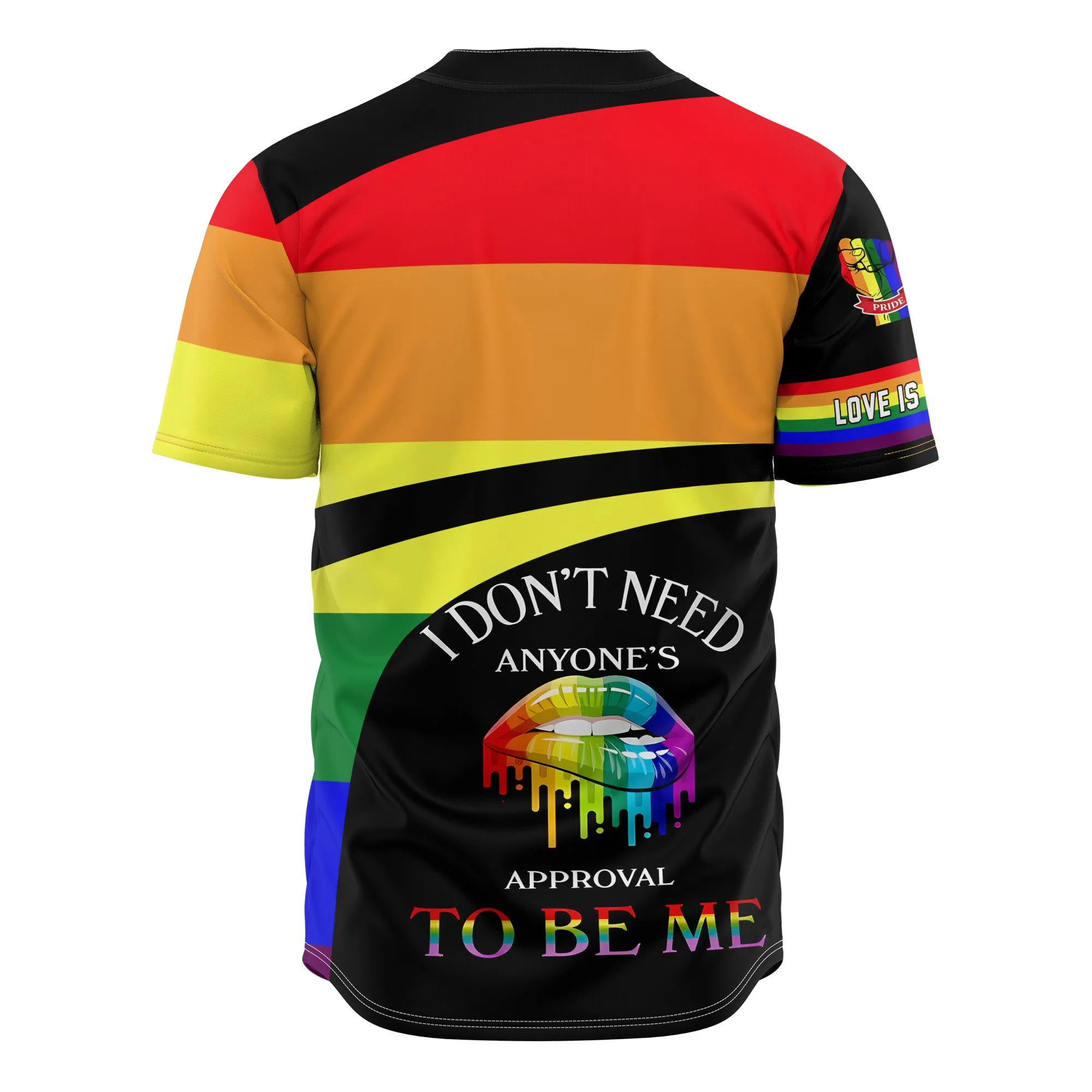 Custom Name LGBT I Don't Need Anyone's, Personalized 3D LGBT Baseball Jersey