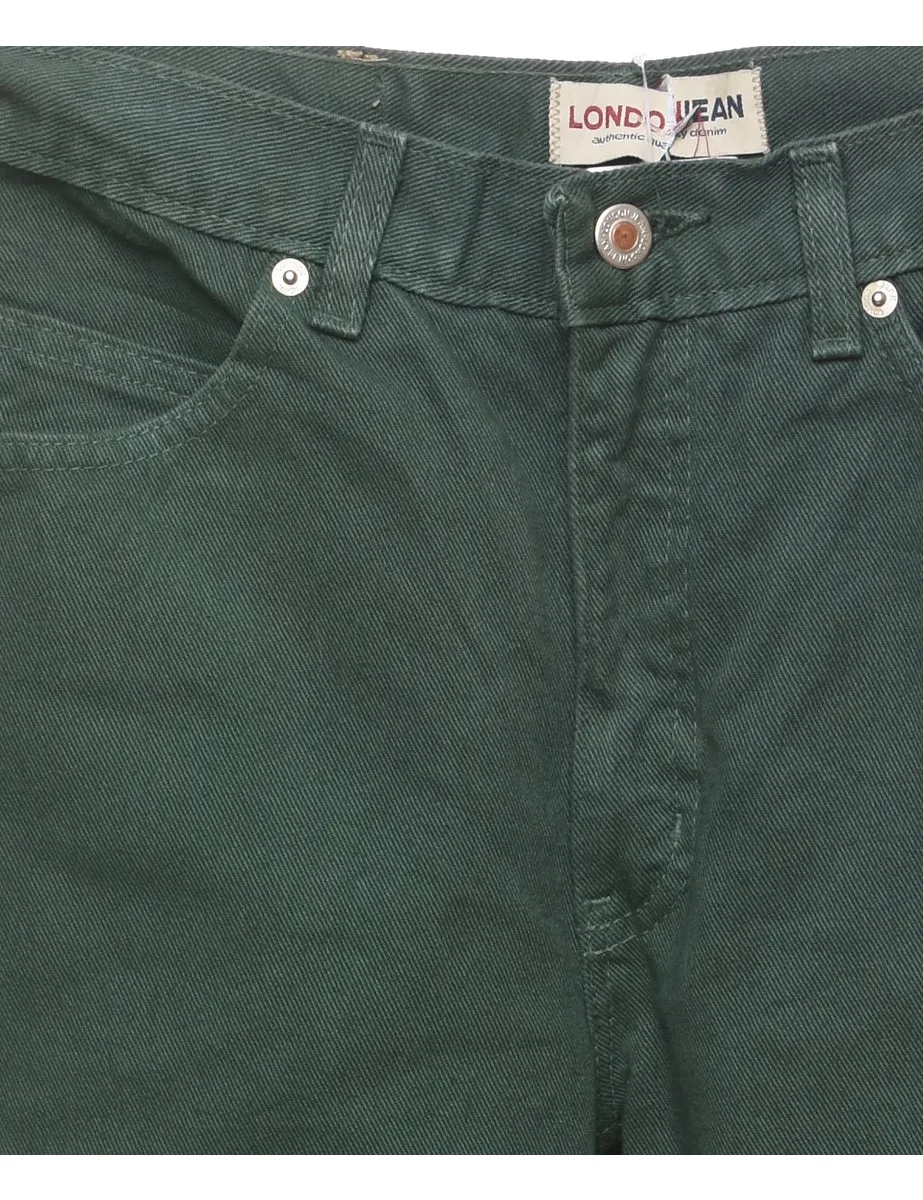 Dark Green Tapered Jeans - W28 L28