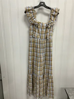 Dress Casual Midi By Madewell In Plaid Pattern, Size:Xs