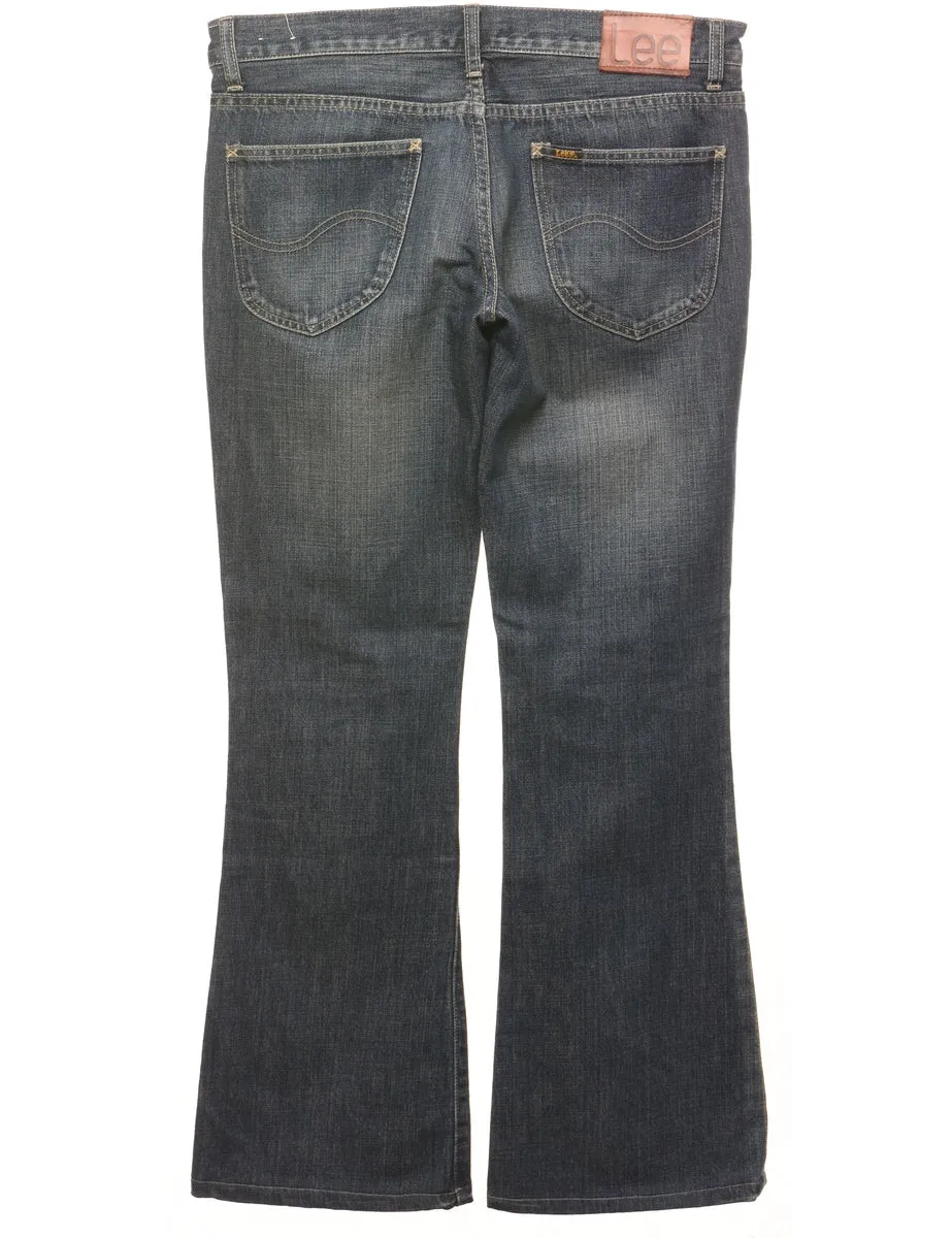 Flared Dark Wash Lee Jeans - W33 L30