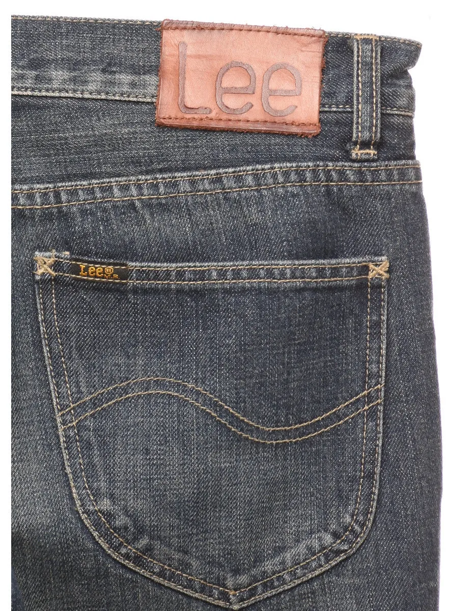 Flared Dark Wash Lee Jeans - W33 L30