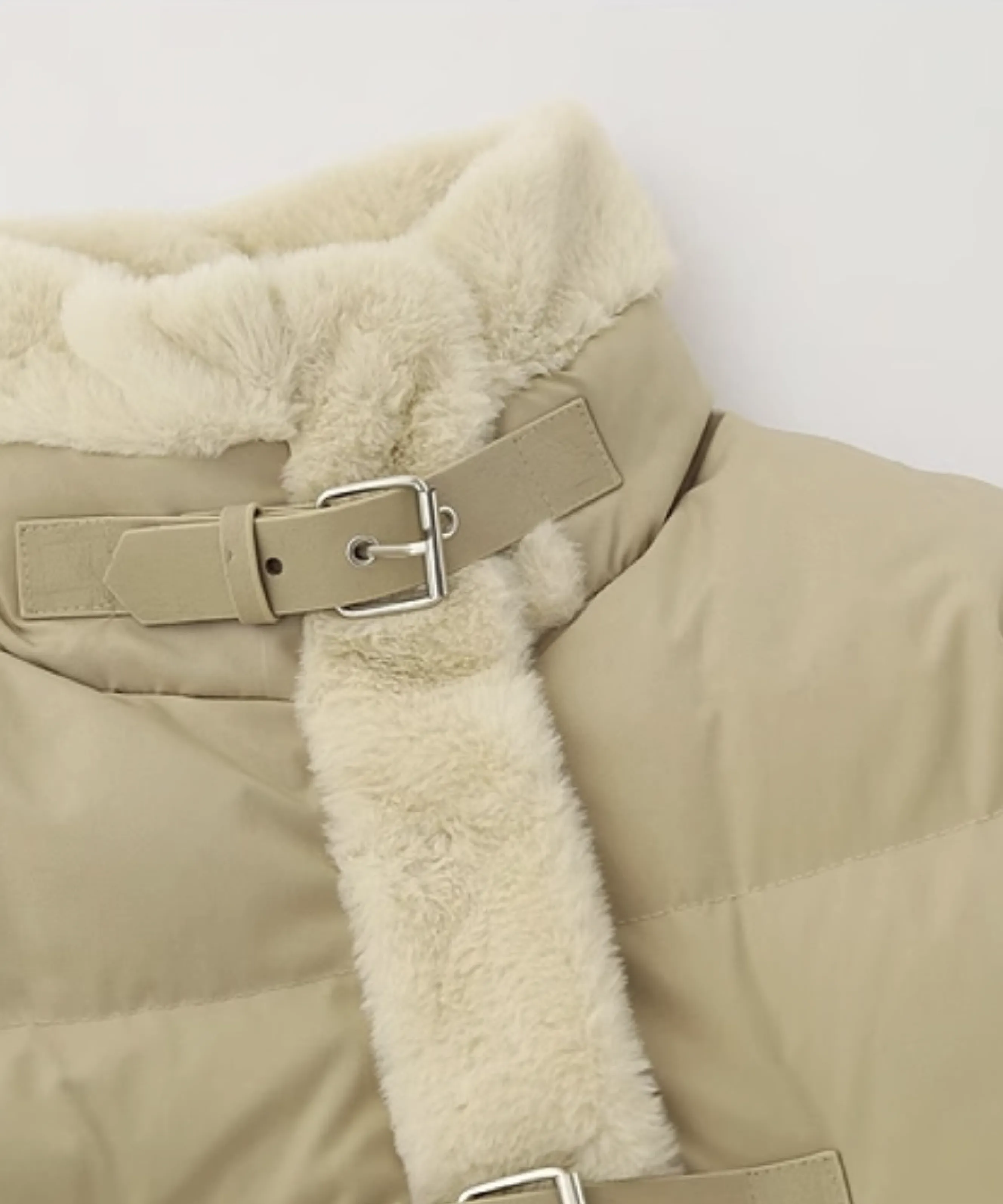 Fur Stand Collar Down Coat