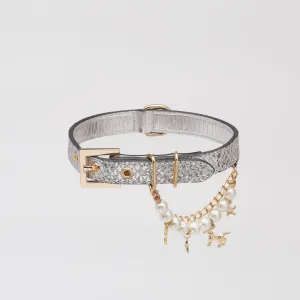 Glitter Collar with Pearl (Silver)