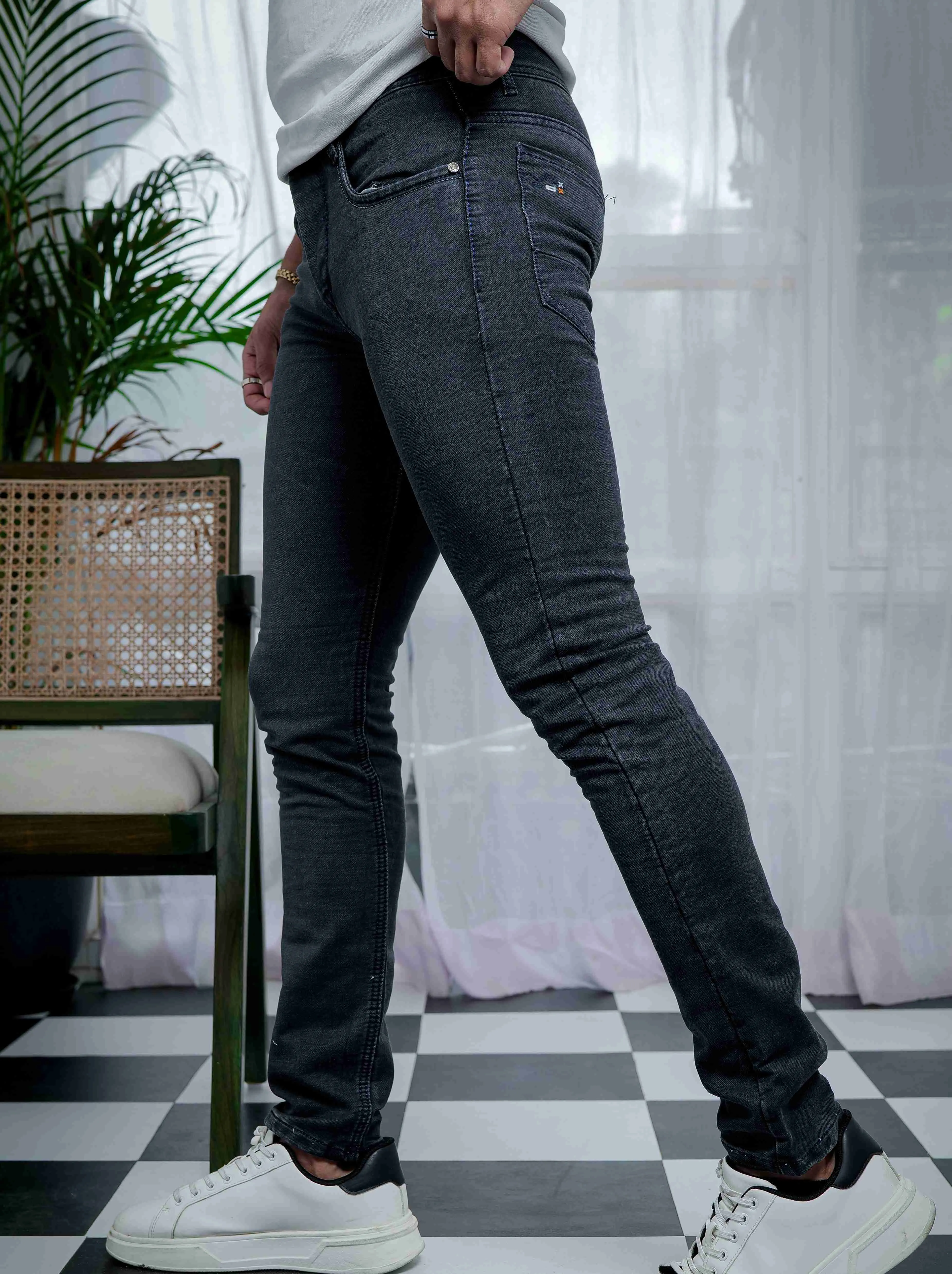 Grey Skinny Stretch Jeans