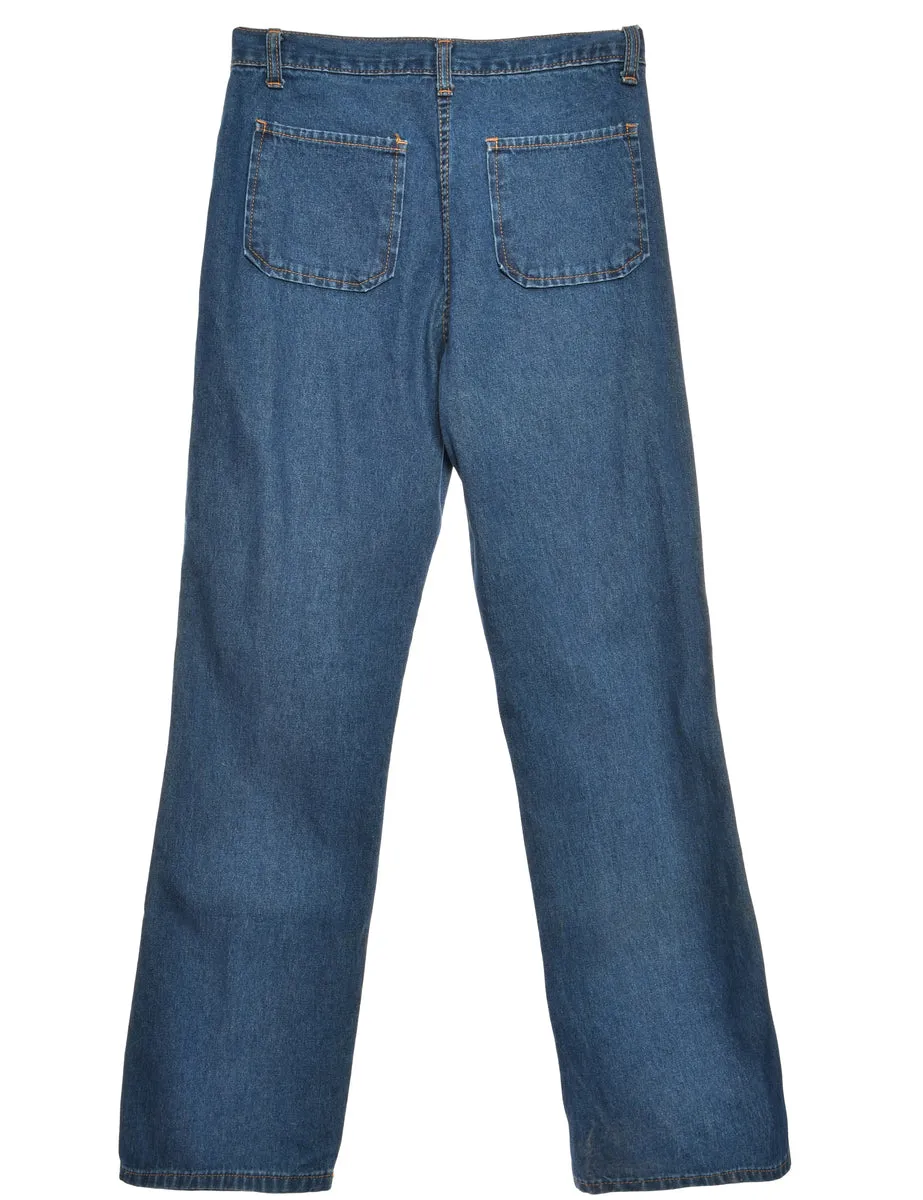 High Waist Indigo Straight Fit Jeans - W30 L33