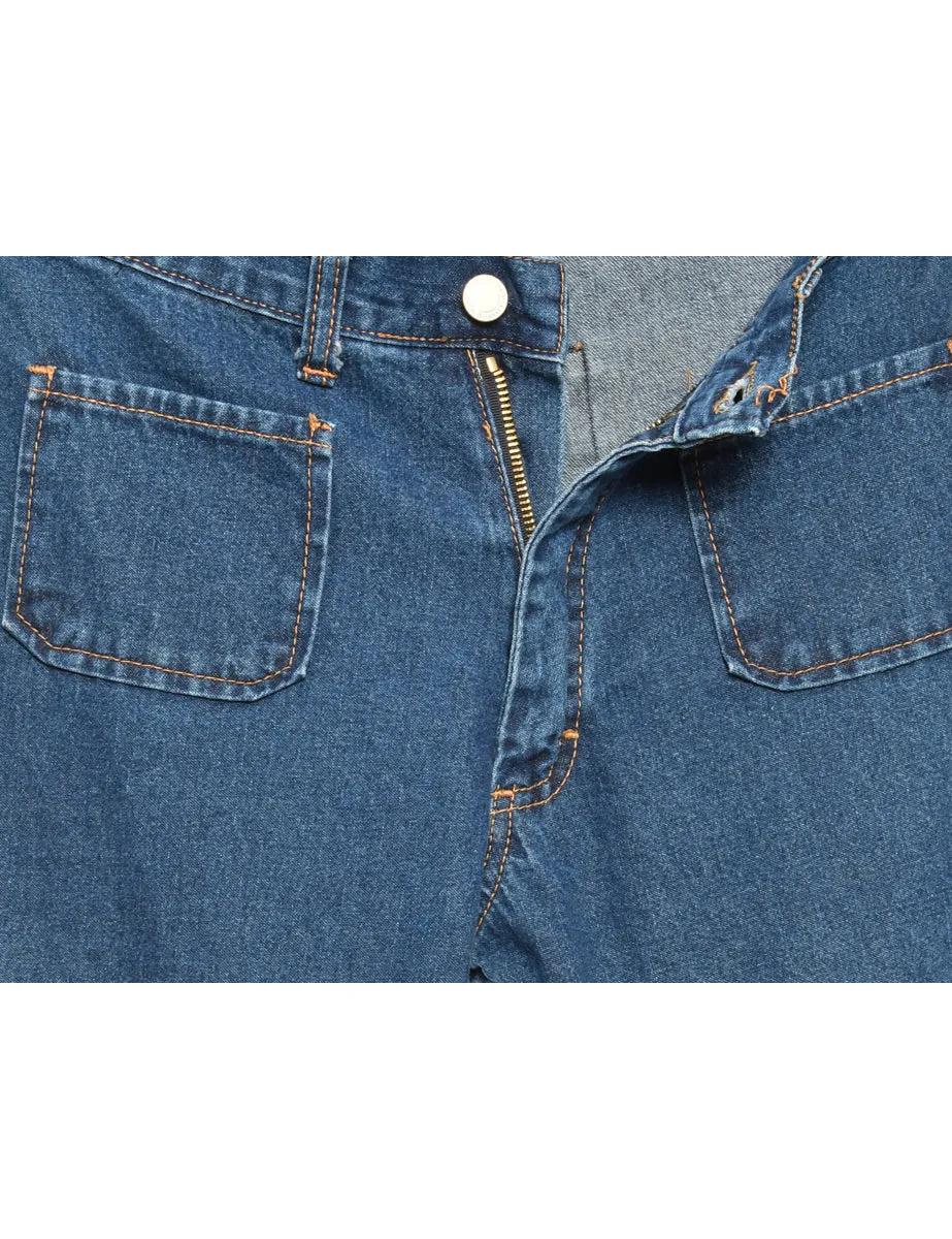 High Waist Indigo Straight Fit Jeans - W30 L33