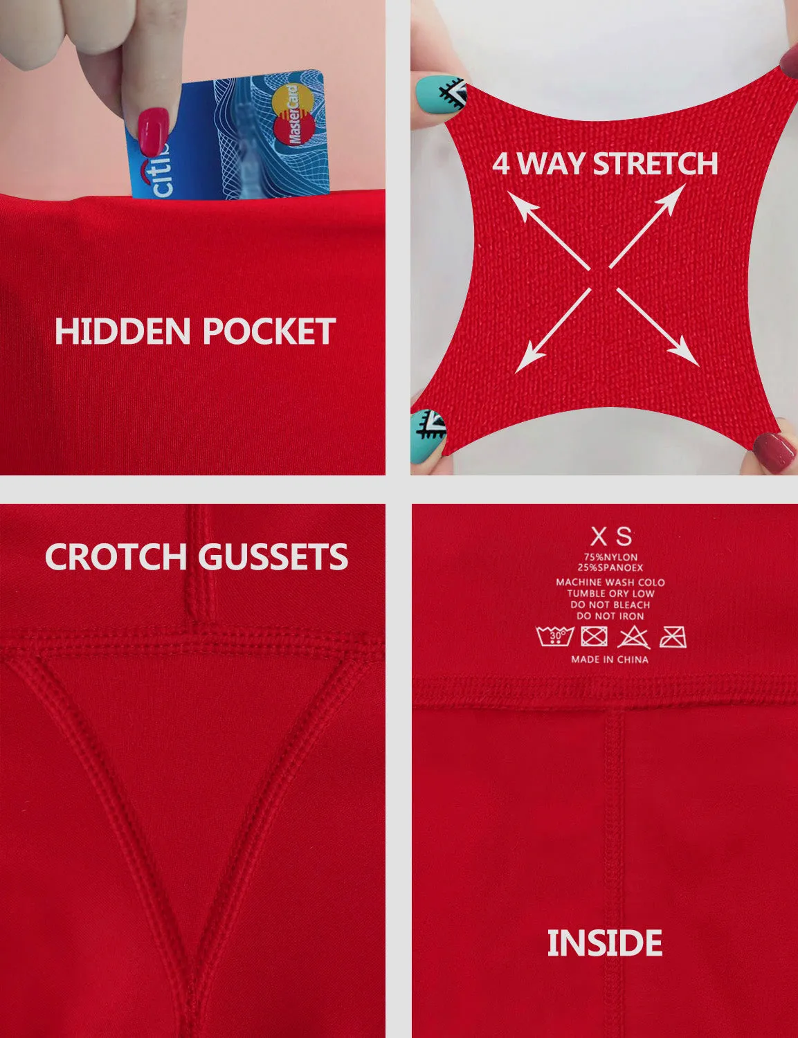 High Waist Side Pockets Jogging Pants scarlet_Jogging