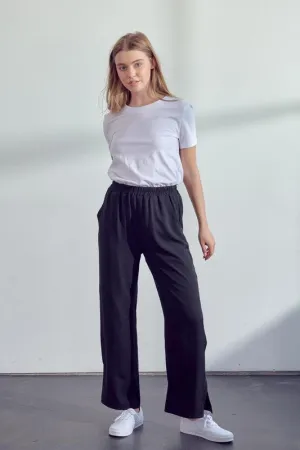 High Waist Side Slit Pants