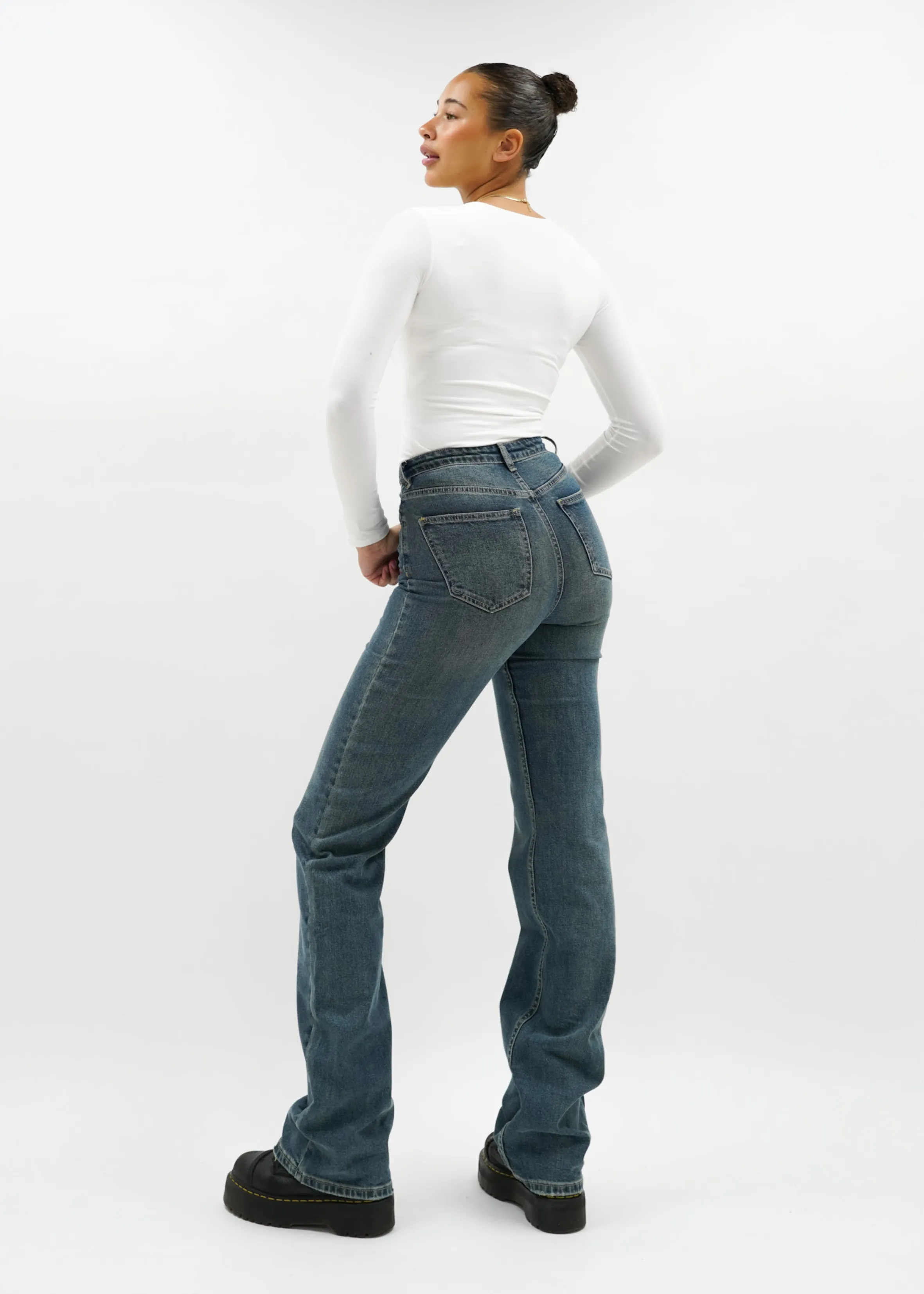 High waist wide leg jeans vintage blue (TALL)