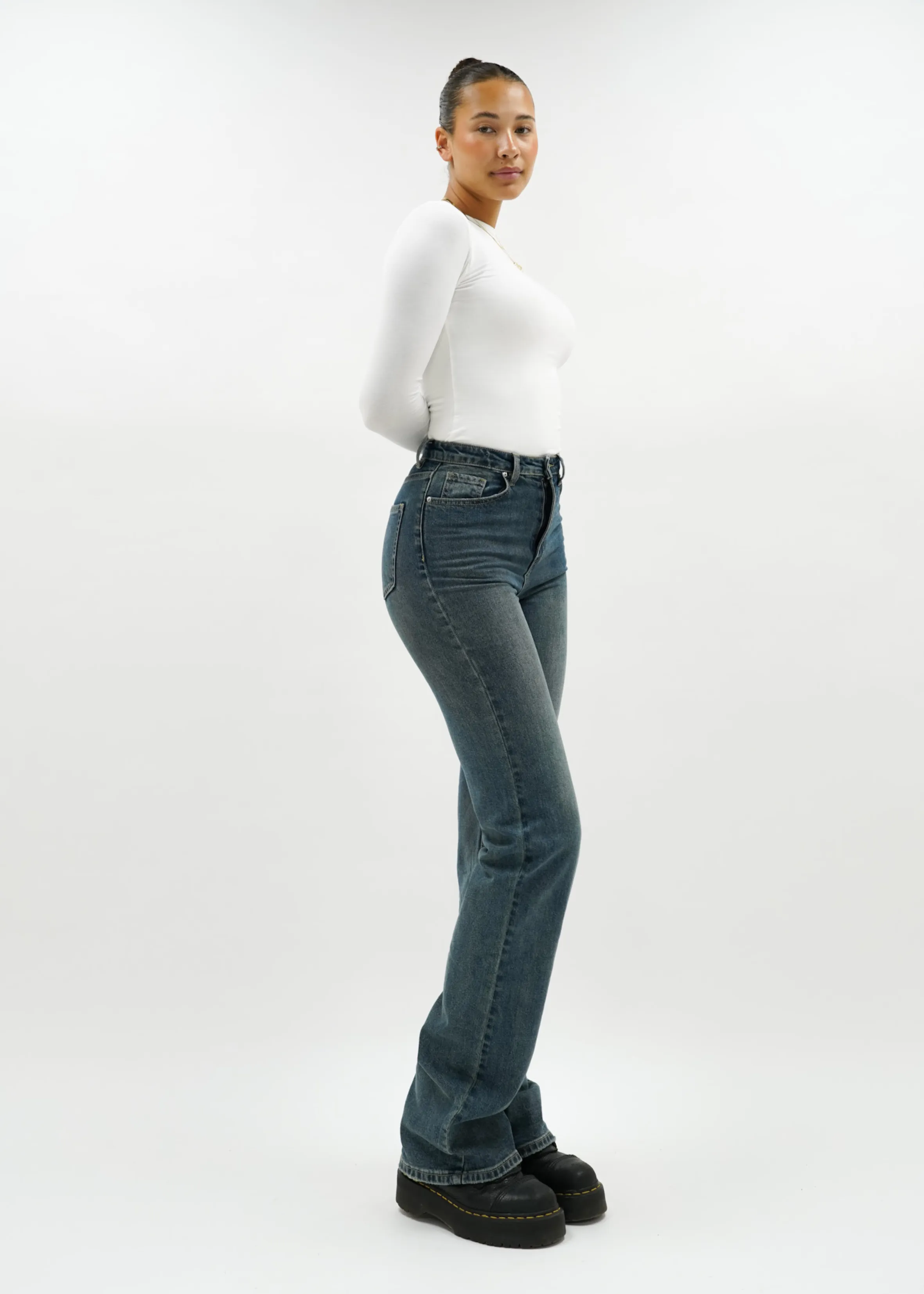 High waist wide leg jeans vintage blue (TALL)