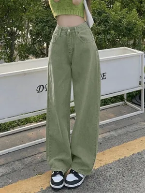 Jean boyfriend baggy légèrement délavé