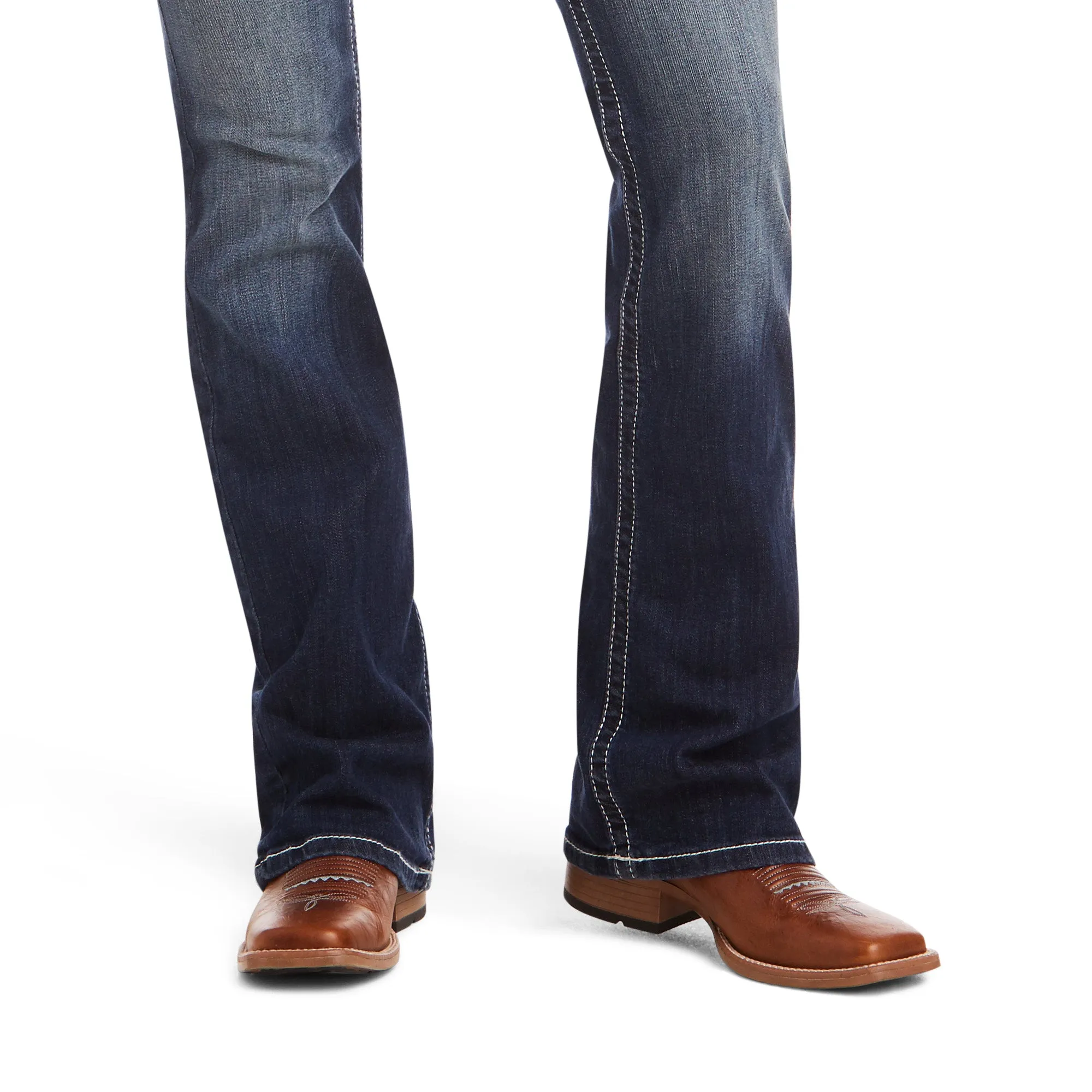 Jeans R.E.A.L Entwined Stretch Tiro Medio Corte de Bota