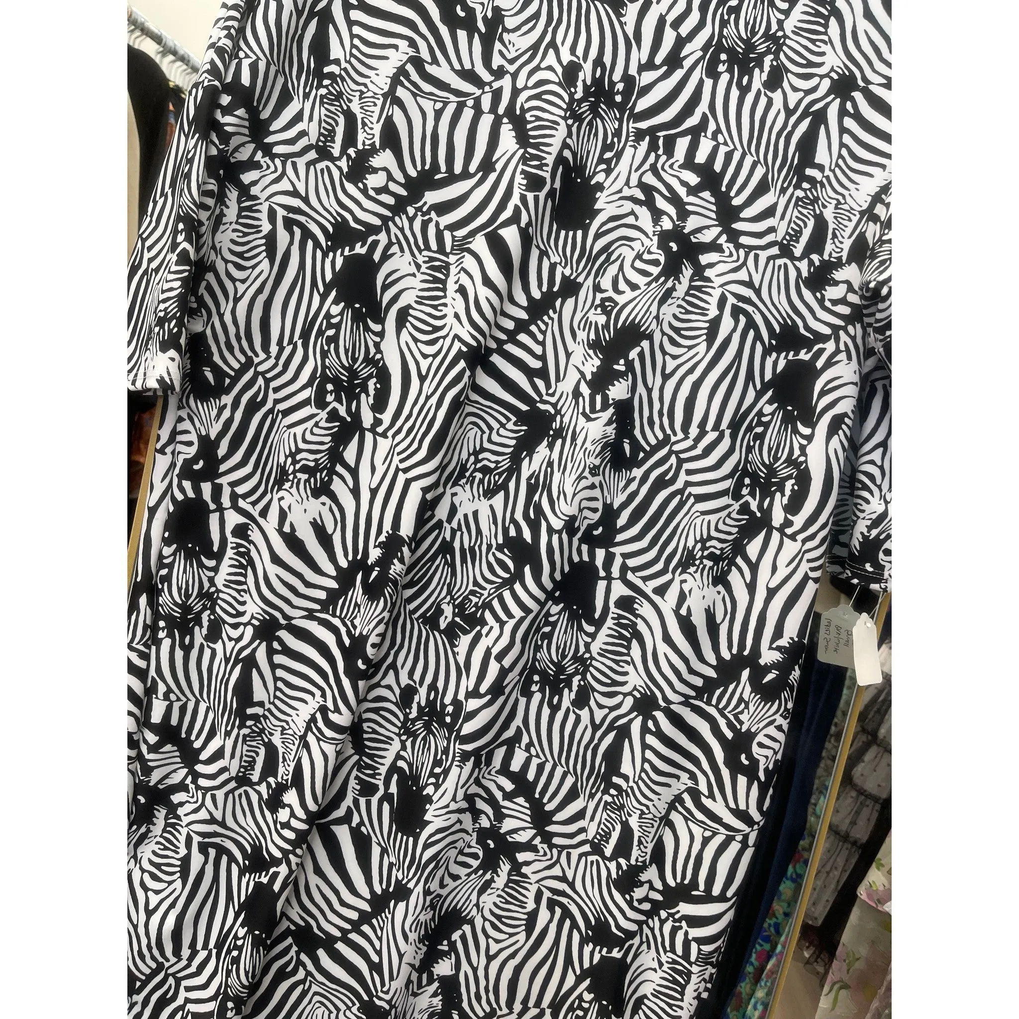 Ladies Modest Swim Dress - Zebra Print, Sizes S-L