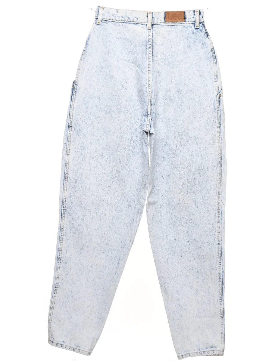 Light Wash Distressed Tapered Lee Jeans - W24 L30