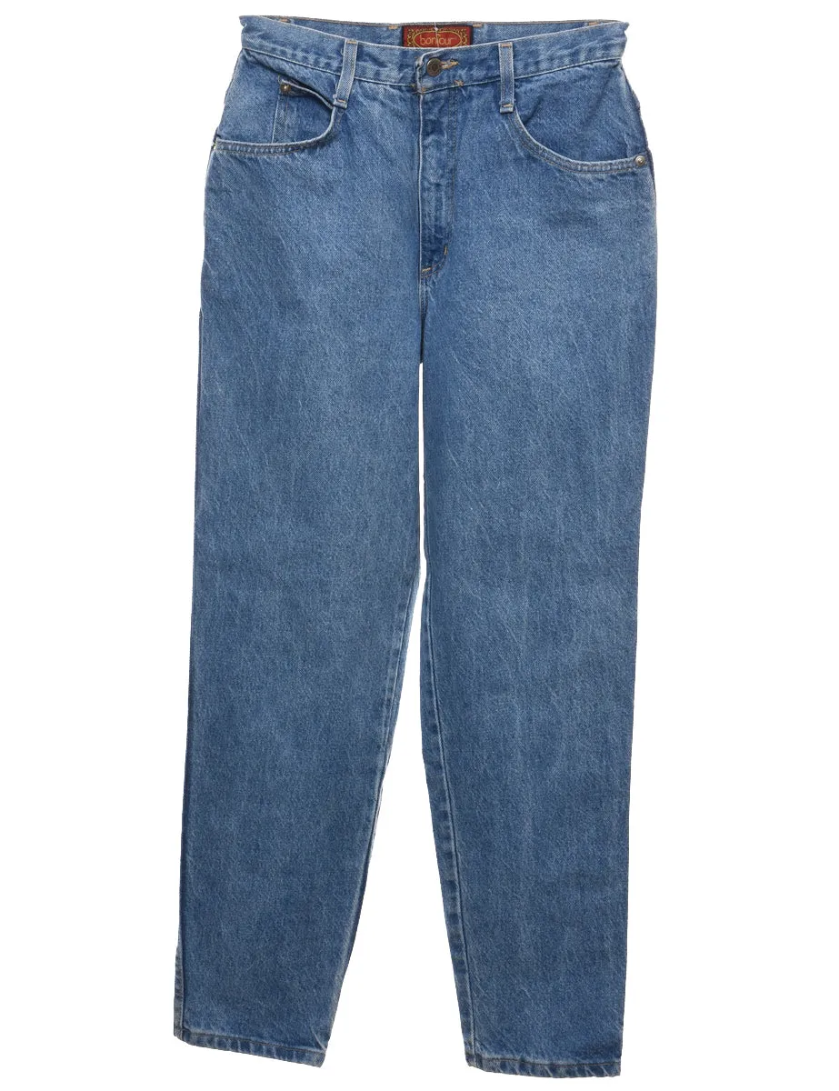 Medium Wash Tapered Jeans - W26 L28