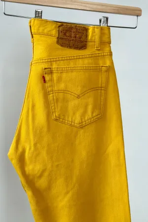 MUSTARD 501 LEVI'S UK 12 EU 40 L 32