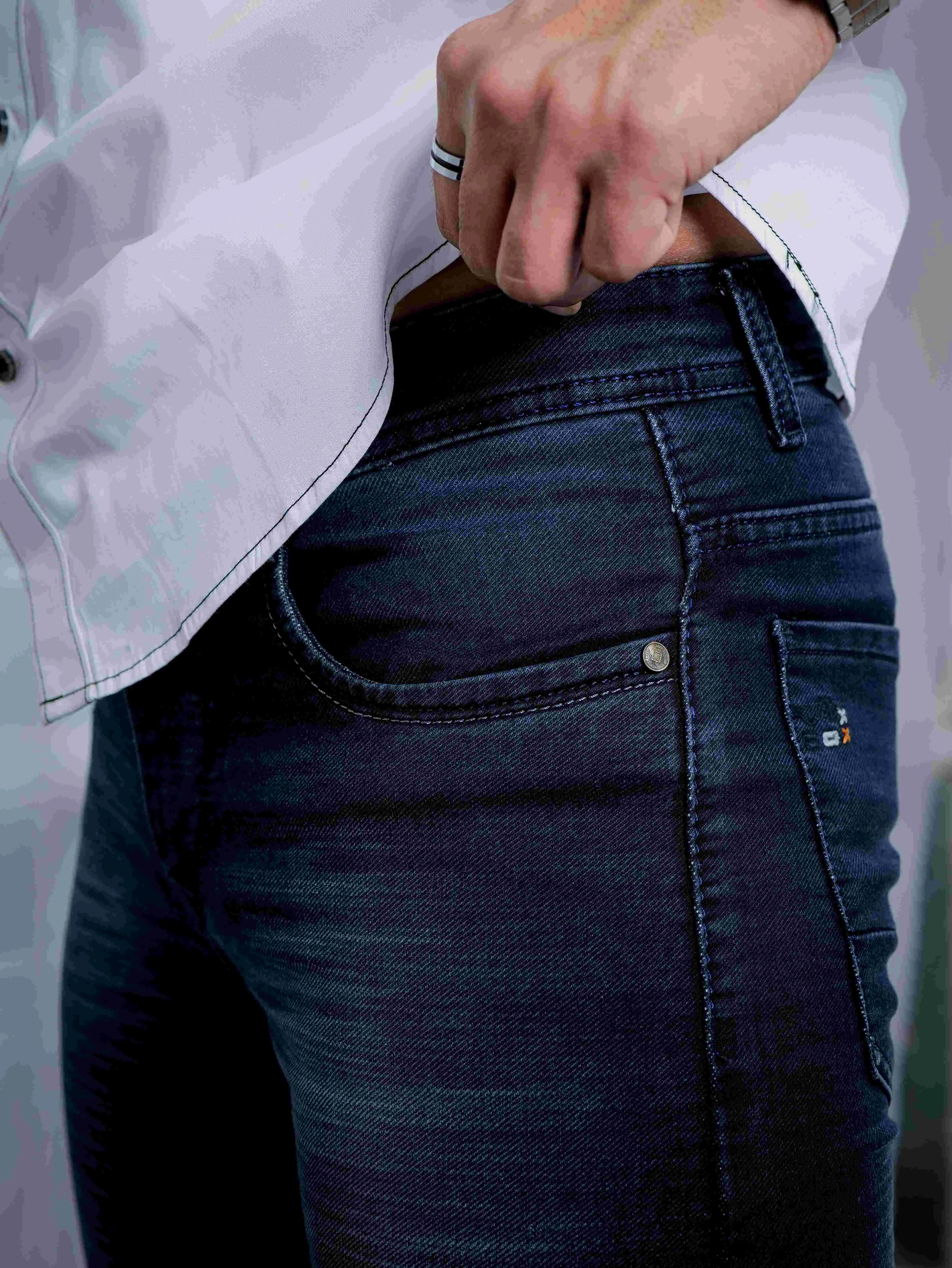 Navy Skinny Stretch Jeans
