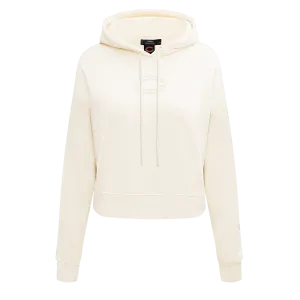 NFL CHICAGO BEARS NEUTRAL WOMEN'S CROPPED PO HOODIE (EGGSHELL)