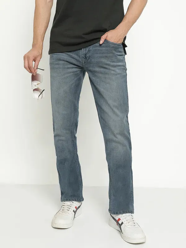 Octave Men Low Distress Heavy Fade Stretchable Cotton Jeans