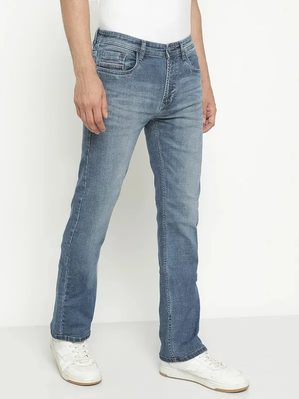 Octave Men Mid-Rise Heavy Faded Medium Shade Stretchable Jeans