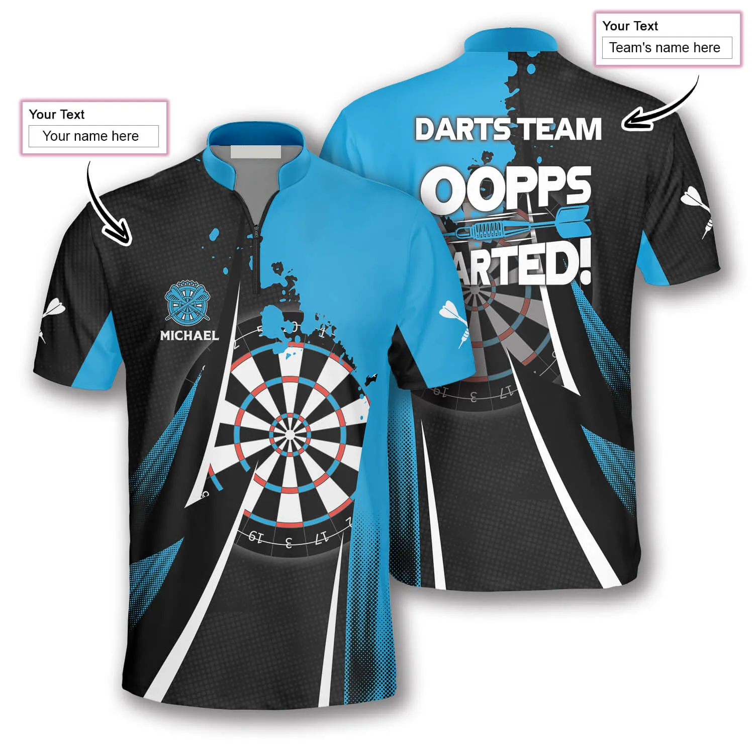 Oopps I Darted Custom Darts Jerseys for Men, Personalized Name Dart Jersey 3D Shirt