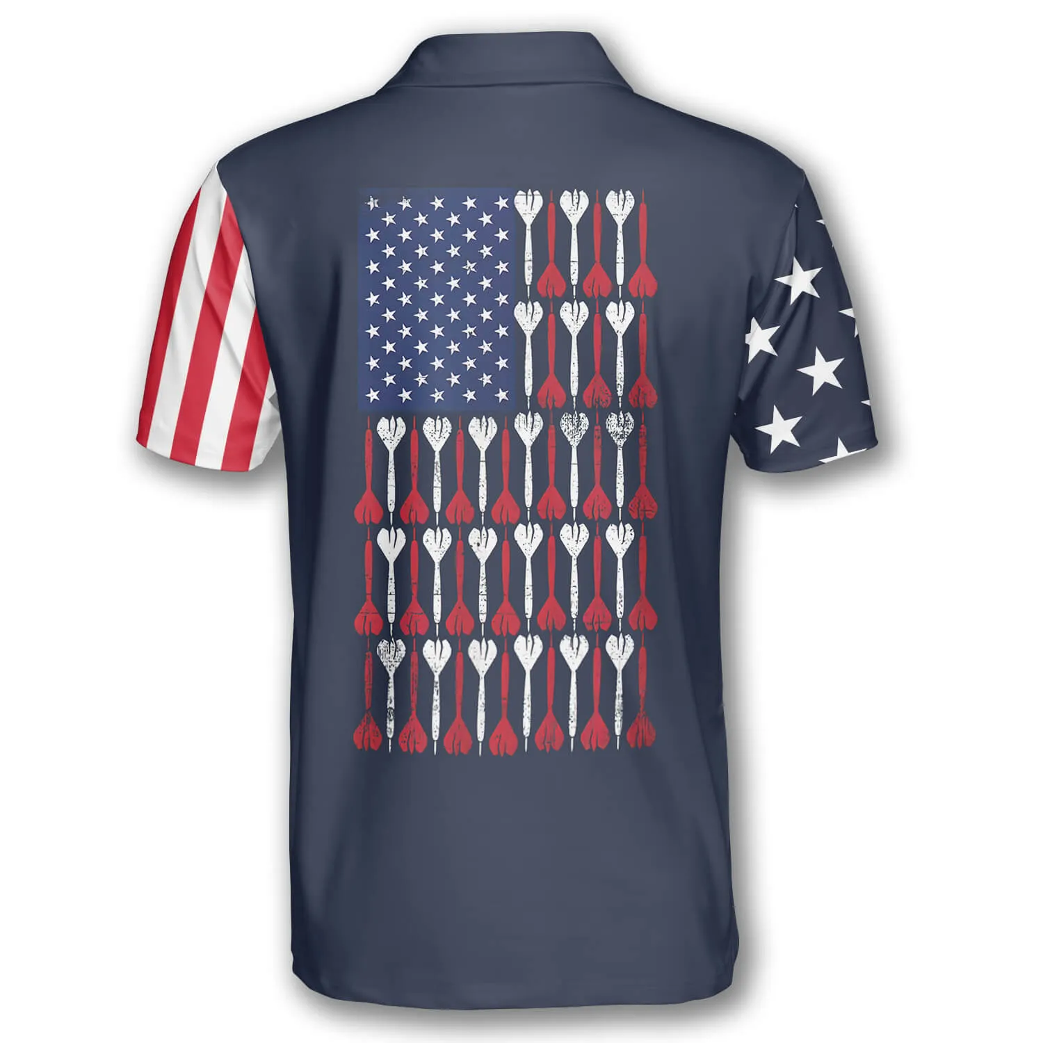 Personalized Name Dart Flag American Polo Unisex Shirt, Dart Flag Shirt, Gift For Him