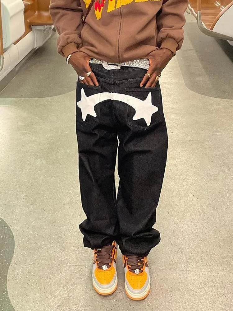 Printed Stars Dark Jeans