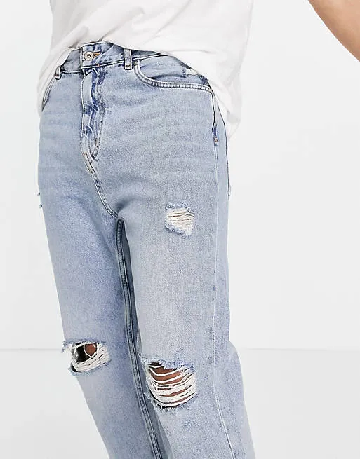 Pull & Bear Boyfriend Jean - Blue sky