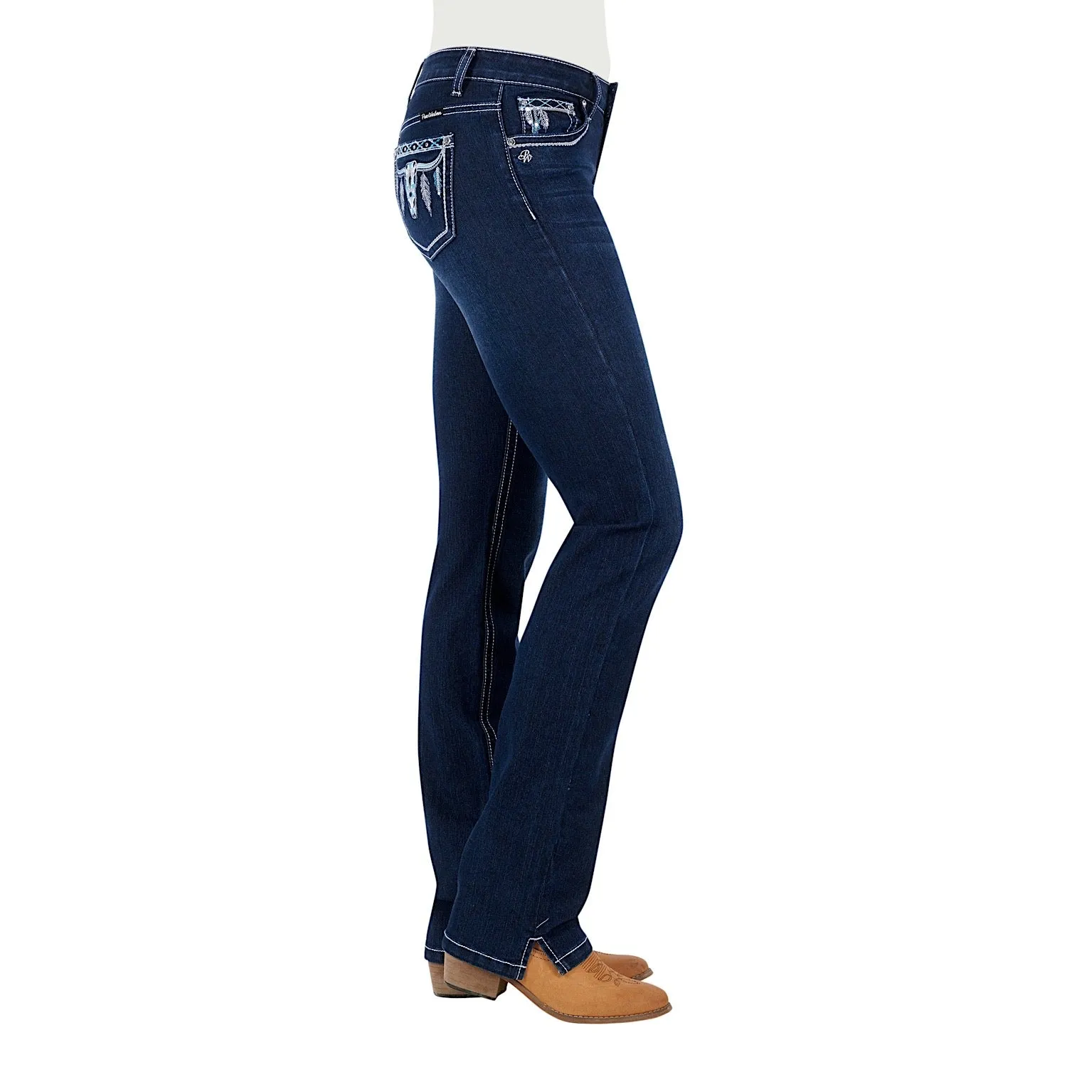 Pure Western Women's Raina Straight Leg Jean-Old Indigo