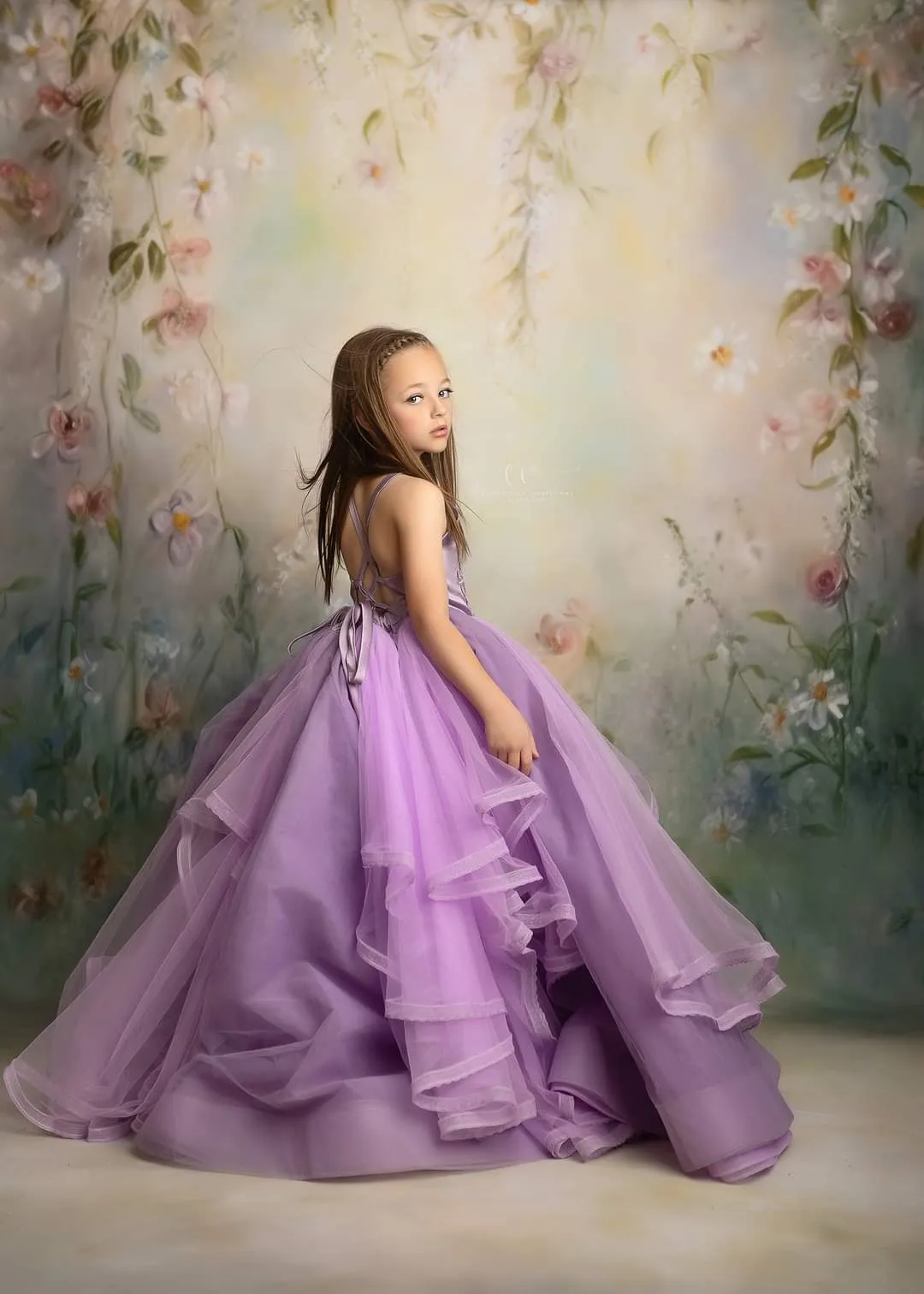Retired rental guc "Becca" -   Floor length Gown   Cape  ( 8 Year - Petite 9 Year)