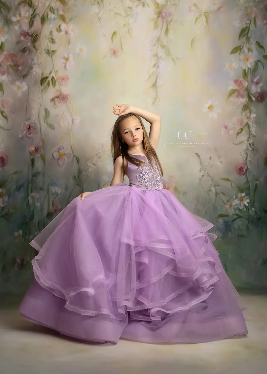 Retired rental guc "Becca" -   Floor length Gown   Cape  ( 8 Year - Petite 9 Year)