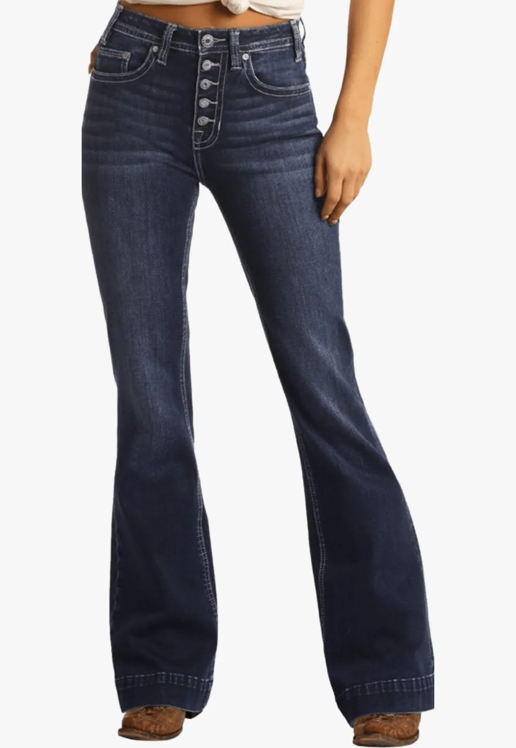 Rock and Roll Womens High Rise Trouser Jean