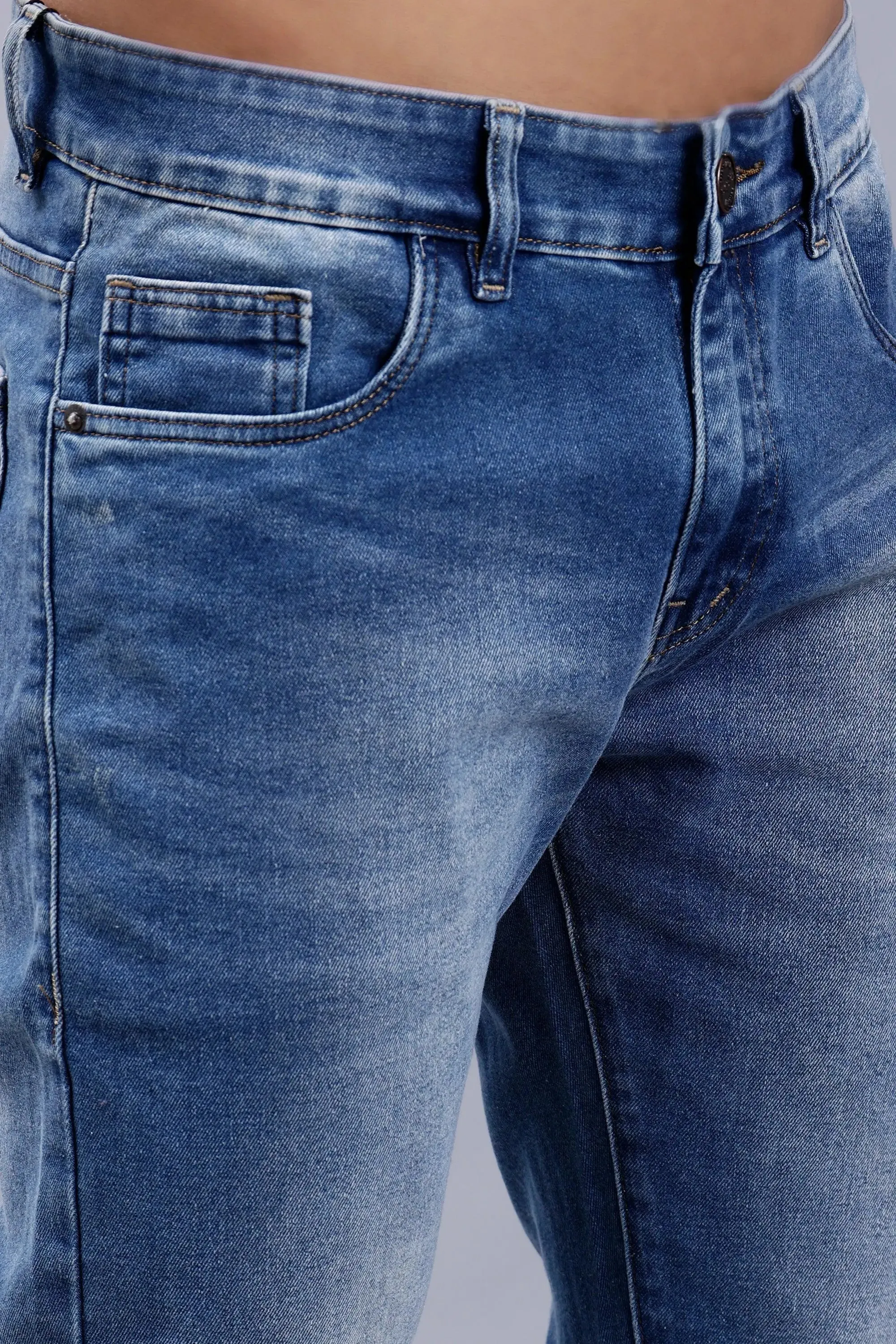 Slim Fit Ombre Style Blue Premium Men's Denim Jeans