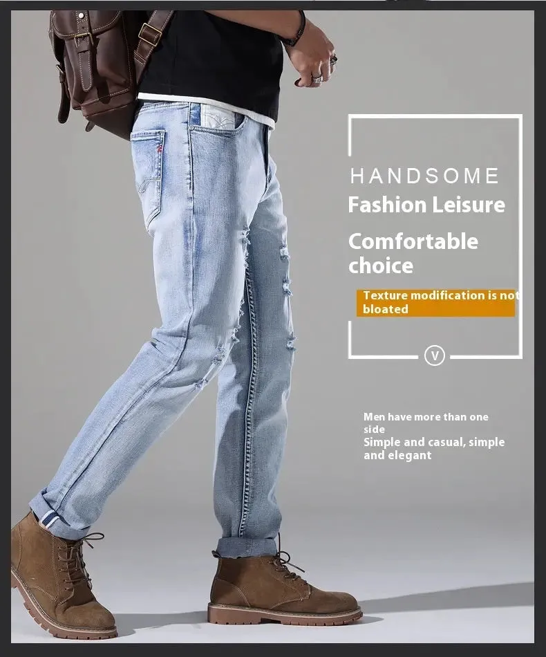Slim fit Ripped White Jeans