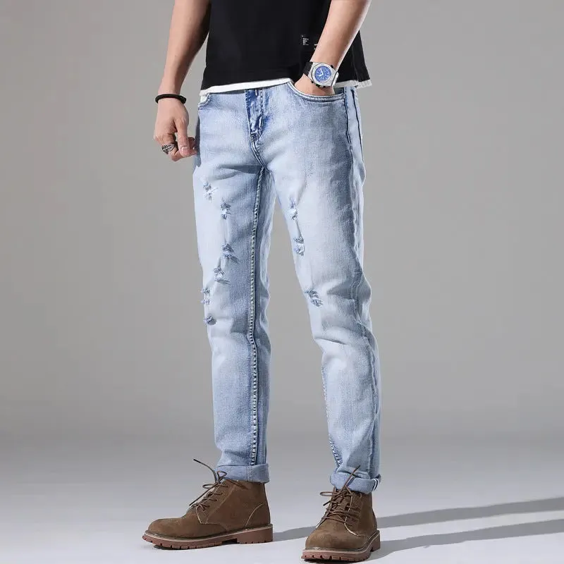 Slim fit Ripped White Jeans