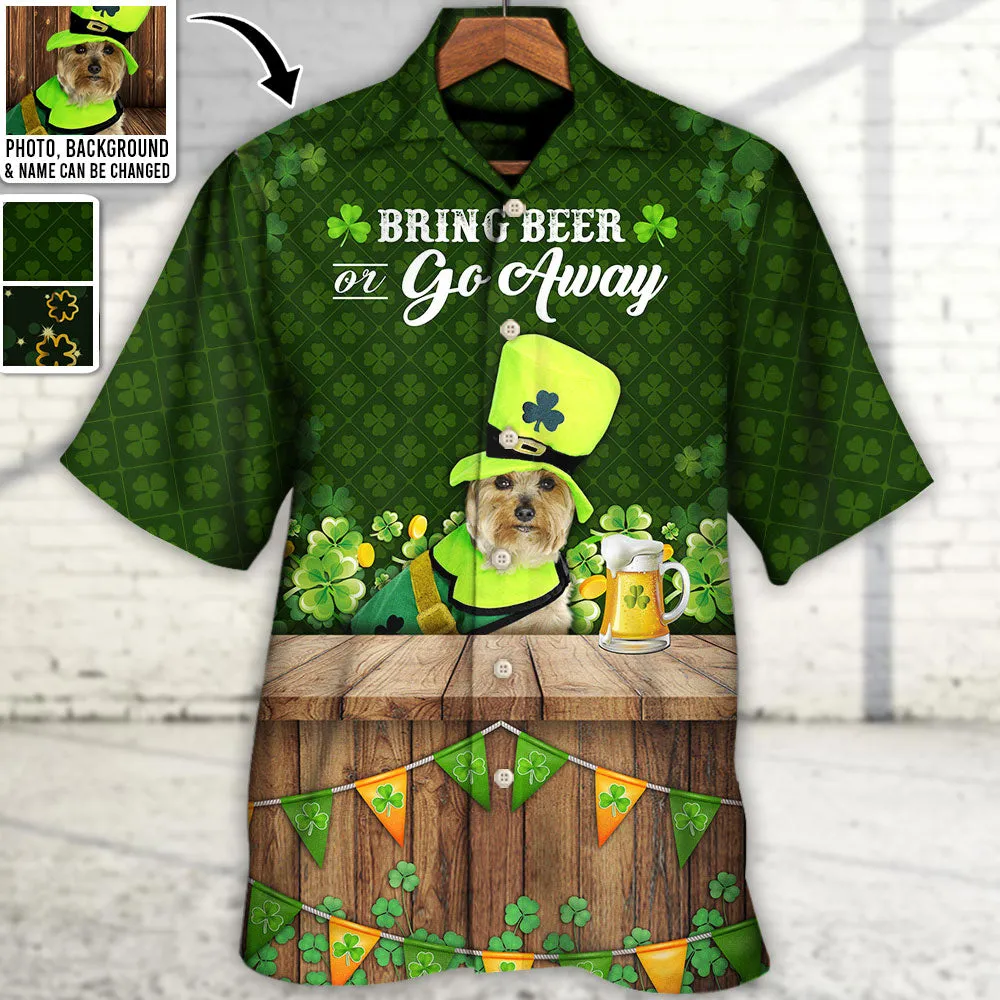 St Patrick's Beer Cat Dog Lover Lucky Custom Photo Personalized Hawaiian Shirt For Men & Women - Personalized Photo Gifts