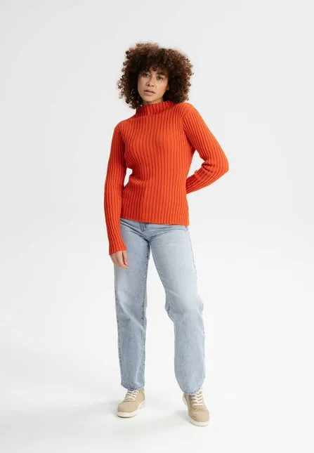 Strickpullover NAMARI orange brick | MELAWEAR
