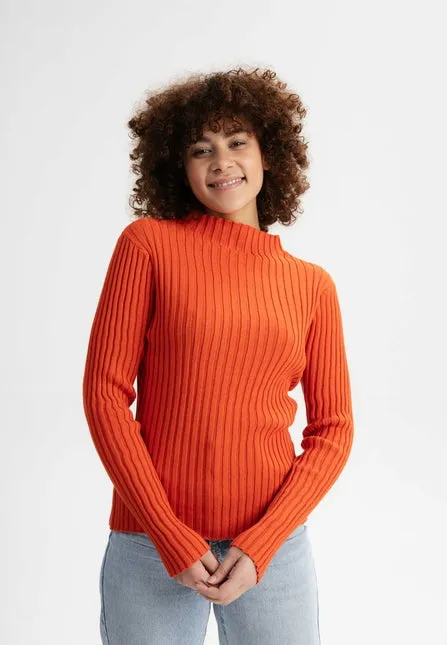 Strickpullover NAMARI orange brick | MELAWEAR